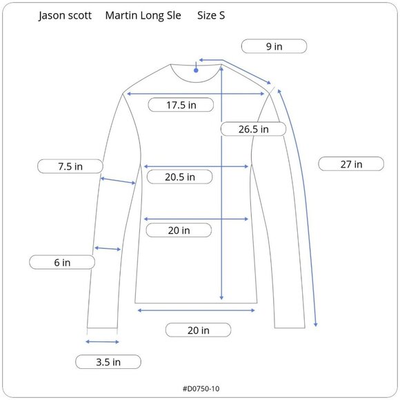 Jason scott NWOT Martin Long Sleeve crew-neck Port color t-shirt Size S - Picture 8 of 8